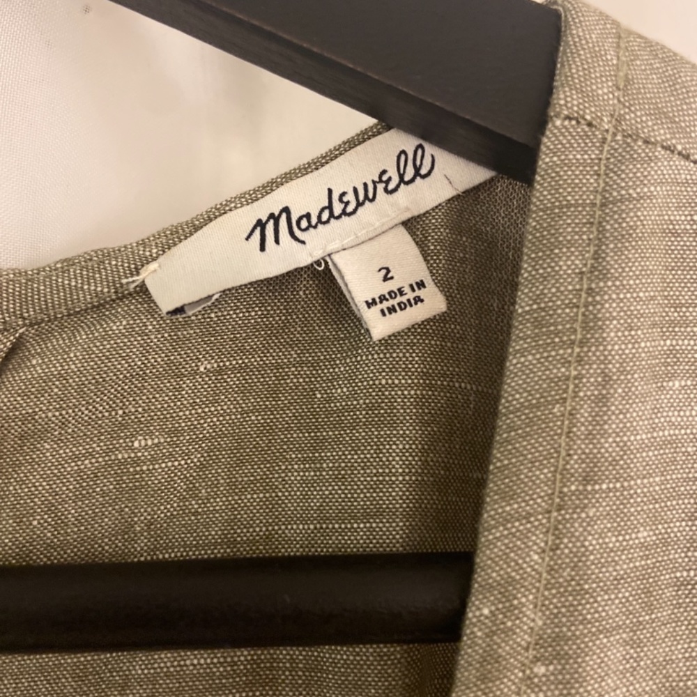Madewell Linen Jumpsuit in Green - Picture 4 of 6